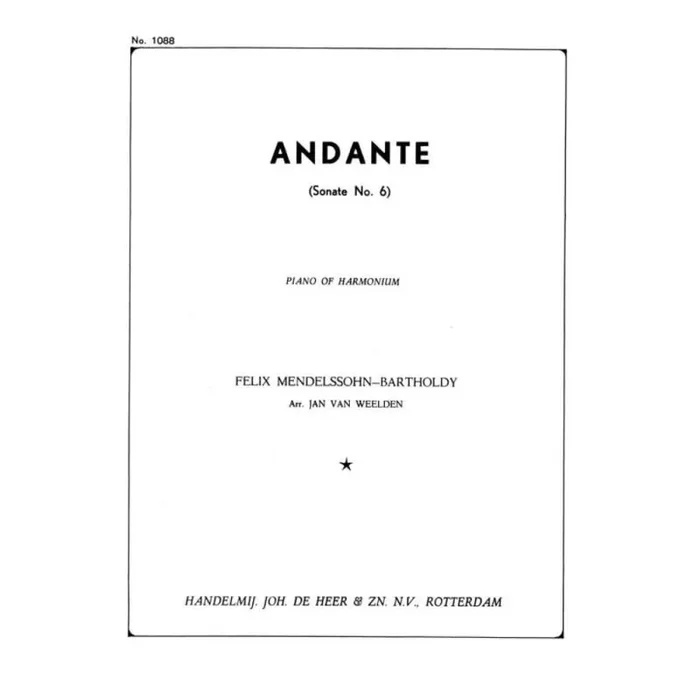 Bartholdy, Felix Mendelssohn – Andante