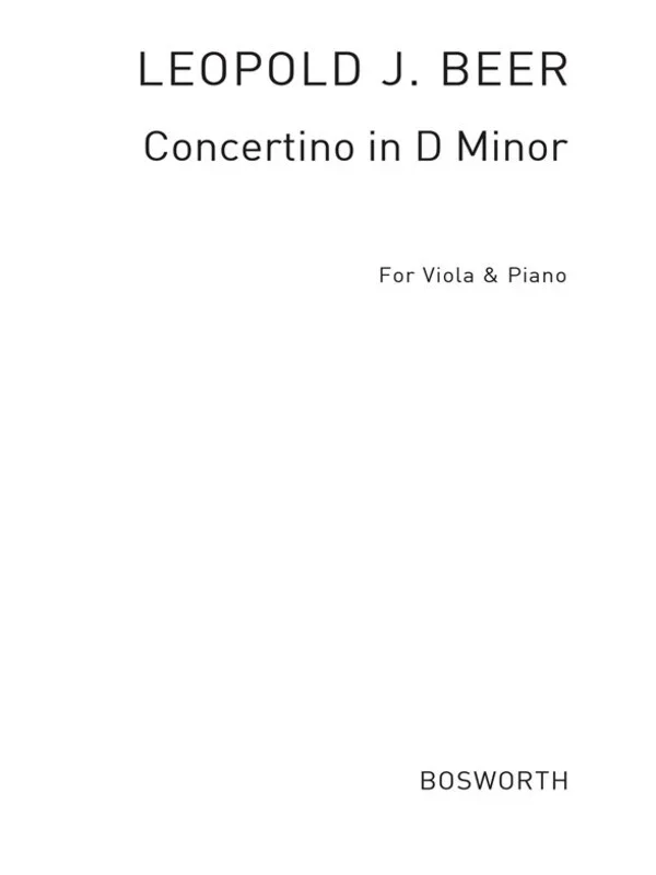 Beer – Concertino D Minor Op 81 Viola/Piano (Pod) (Softcover Book)