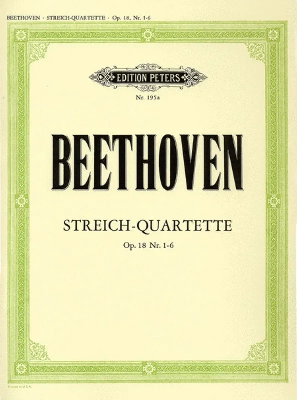 Beethoven – String Quartets Vol 1 Op 18 No 1-6 (Softcover Book)