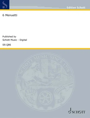 Beethoven, Ludwig van : Beethoven, Ludwig van : 6 Menuetti, – 2 Violins and Bass (Violoncello), Piano ad libitum – Schott D