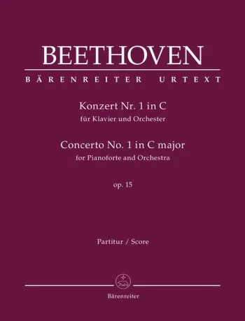 Beethoven : Piano Concerto No.1 In C Major, Op.15 (Urtext). : Large Score Paperback: (Barenreiter)
