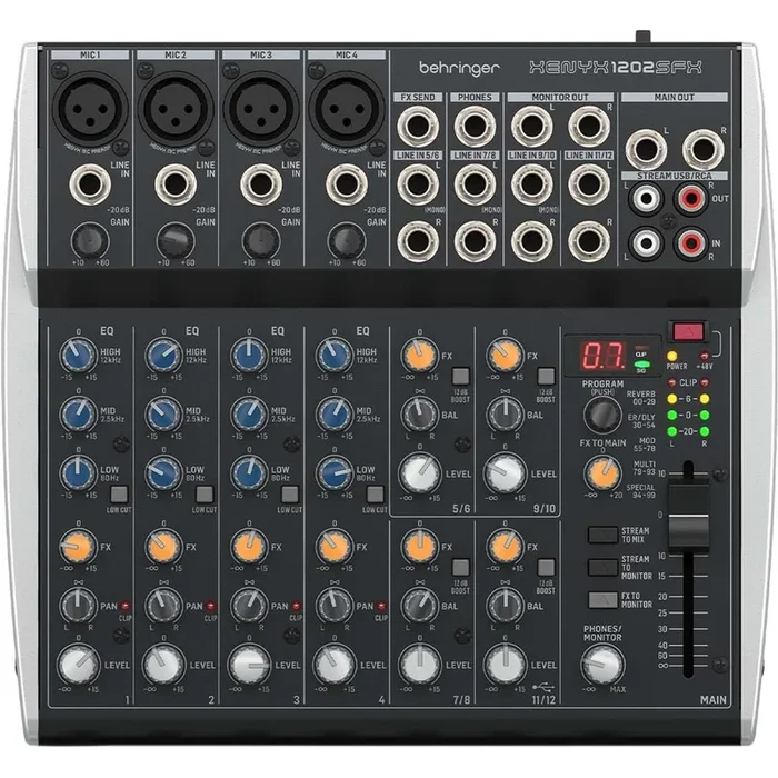 Behringer Xenyx 1202SFX 12-channel Analog Streaming Mixer