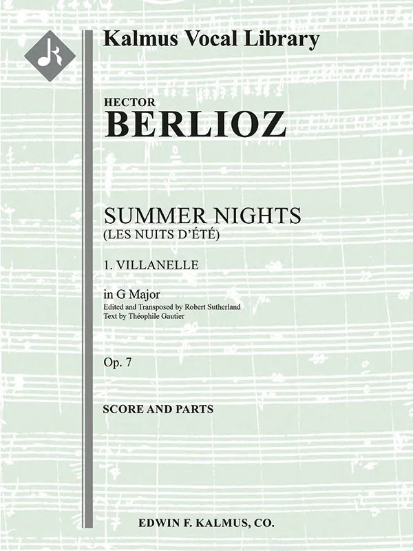 Berlioz: Villanelle, Op. 7, No 1 (transposed in G Major)