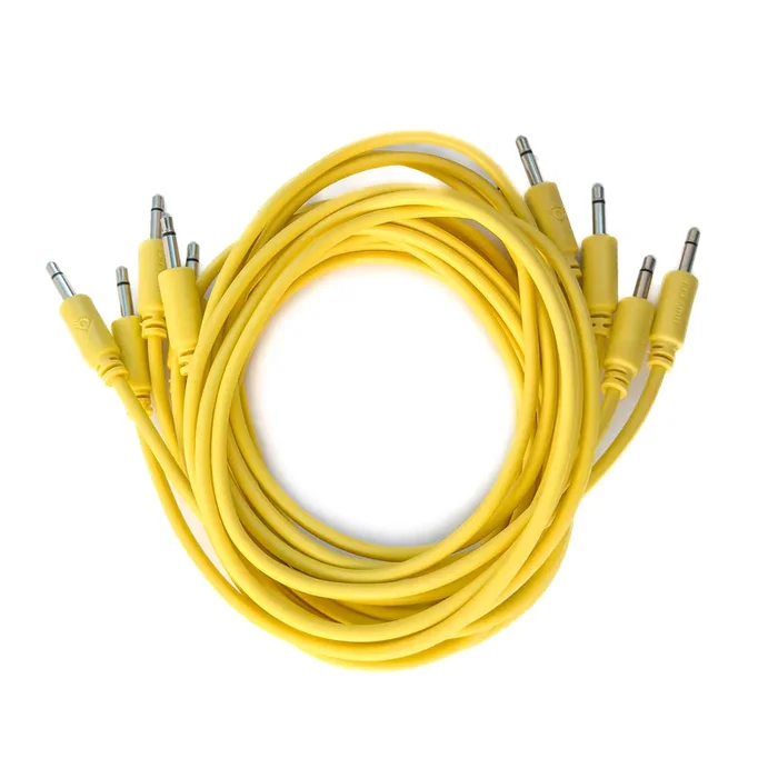 Black Market Modular 3.5mm Patch Cable 5-Pack – 100cm/40″ – Yellow
