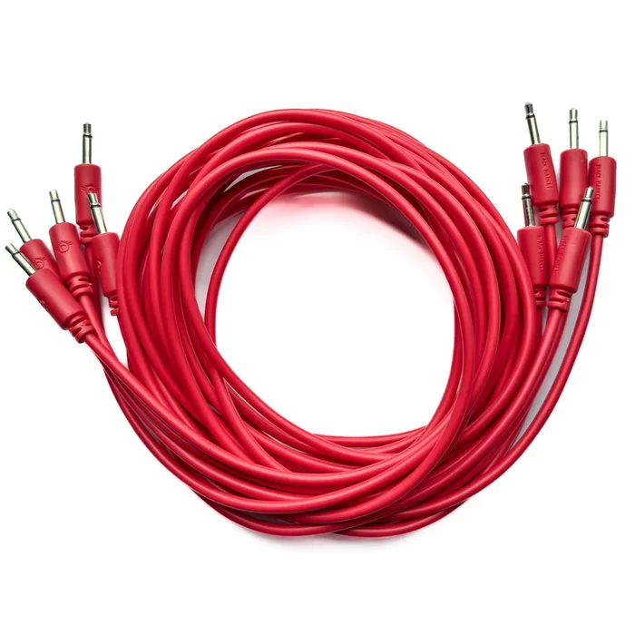 Black Market Modular 3.5mm Patch Cable 5-Pack – 150cm/60″ – Red