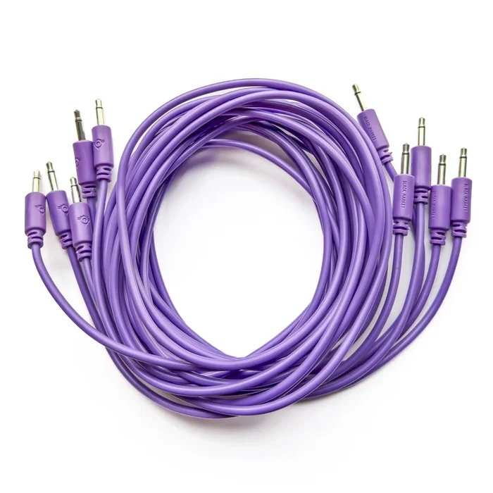 Black Market Modular 3.5mm Patch Cable 5-Pack – 150cm/60″ – Violet
