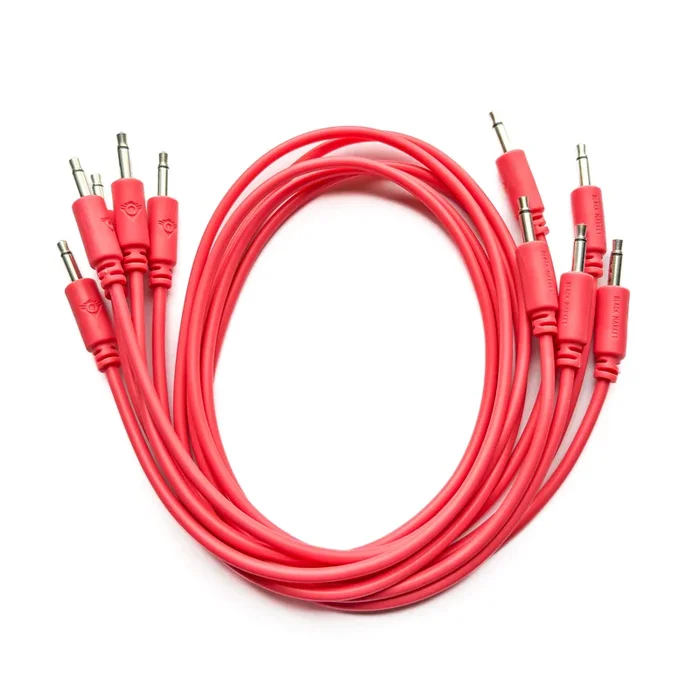 Black Market Modular 3.5mm Patch Cable 5-Pack – 50cm/20″ – Peach