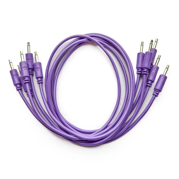 Black Market Modular 3.5mm Patch Cable 5-Pack – 50cm/20″ – Violet