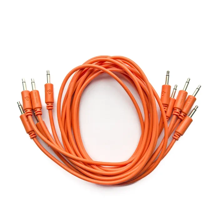 Black Market Modular 3.5mm Patch Cable 5-Pack – 75cm/30″ – Orange