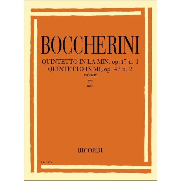 Boccherini, Luigi – 6 Quintet Vol. Iii: Nn. 5 E 6