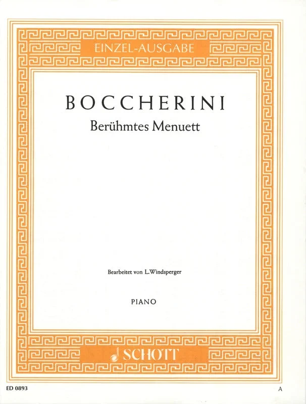 Boccherini: Menuet from String Quintet in E Major, Op. 13, No. 5 (arr. for piano)