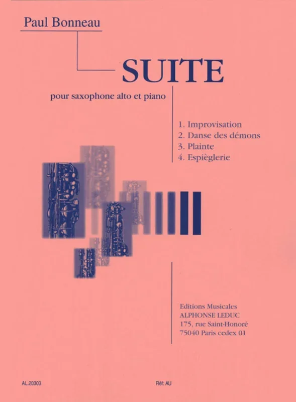 Bonneau: Suite for Alto Saxophone