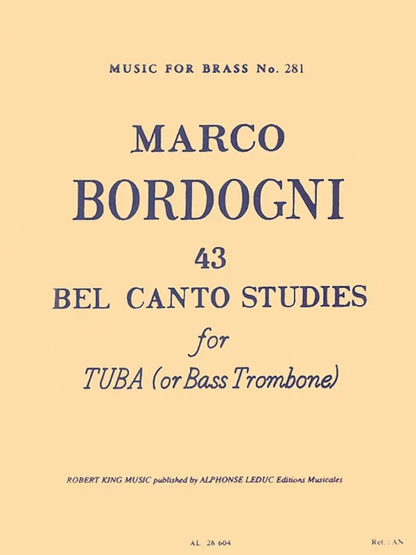 Bordogni: 43 Bel Canto Studies for Tuba or Bass Trombone