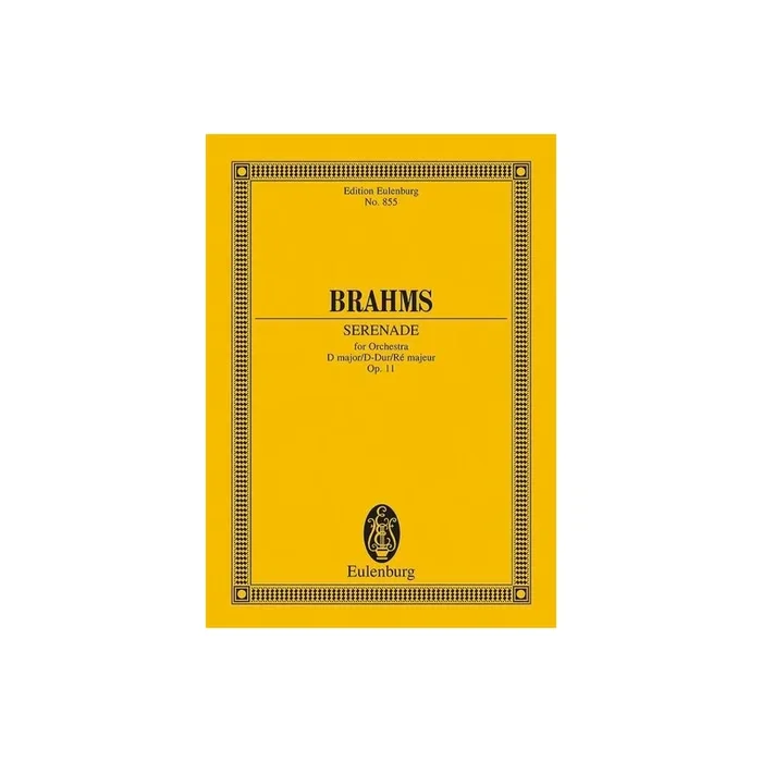 Brahms, Johannes – Serenade for Orchestra D major op. 11