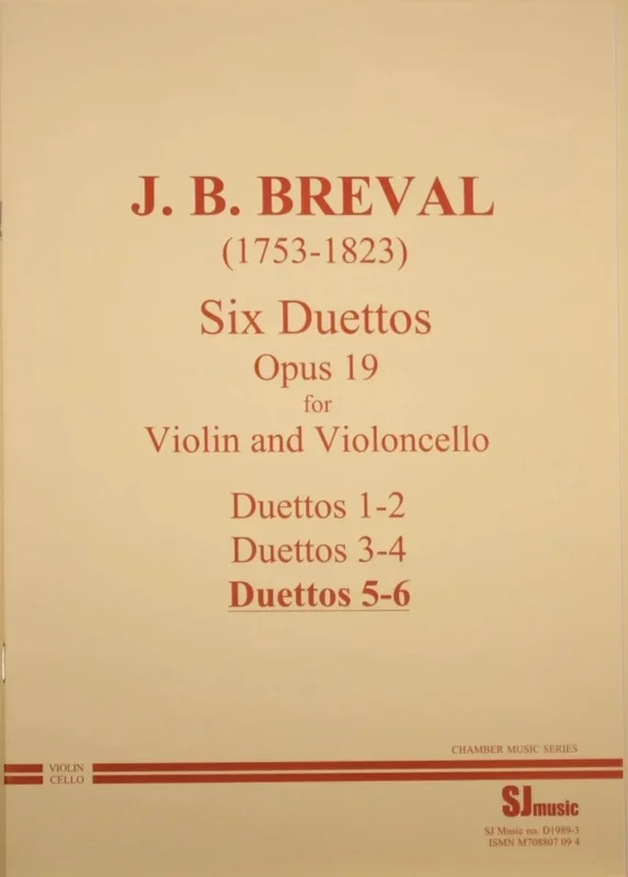 Bréval: Duets, Op. 19 – Volume 3 (Nos. 5 & 6)