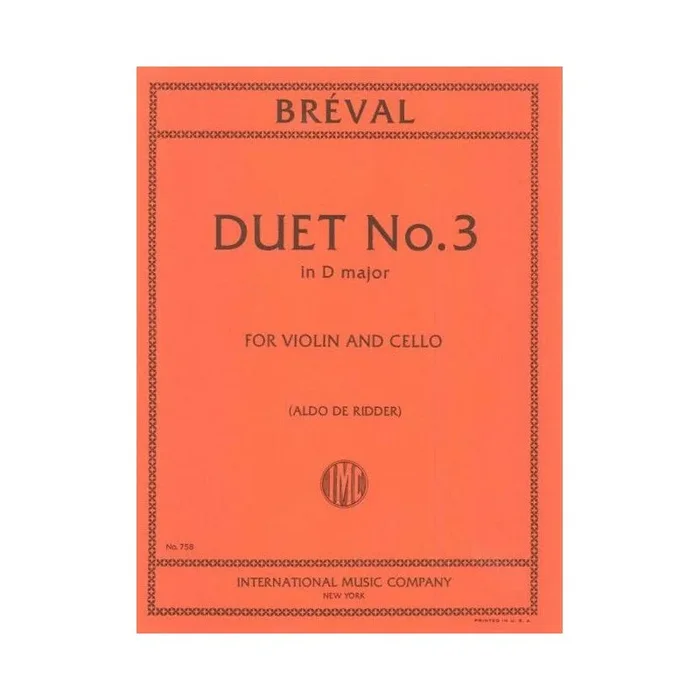 Bréval, Jean Baptiste – Duet No. 3 in D major