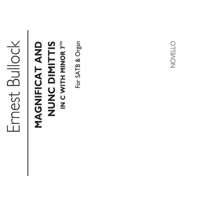 Bullock, Ernest – Magnificat And Nunc Dimittis In C (With Minor 7th)