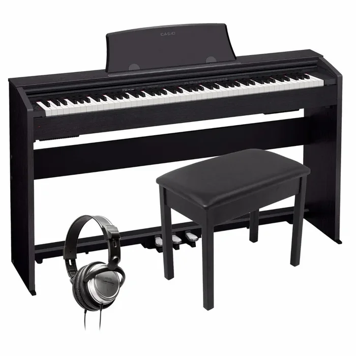 Casio Privia PX-765 Digital Piano – Black HOME ESSENTIALS BUNDLE