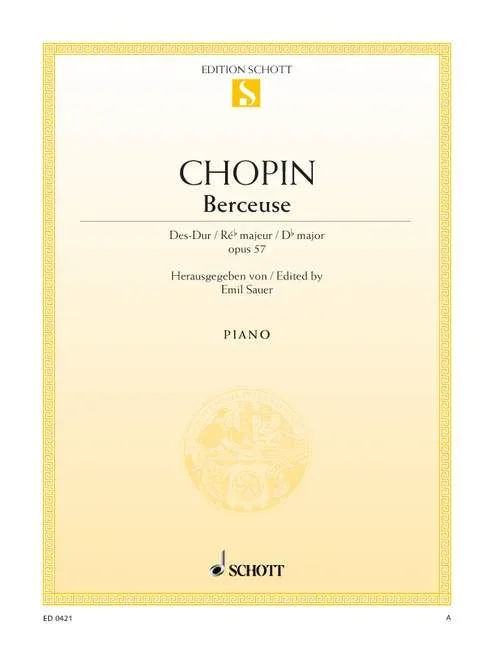 Chopin, Frédéric : Chopin, Frédéric : Berceuse D-flat major, – piano – Schott Digital