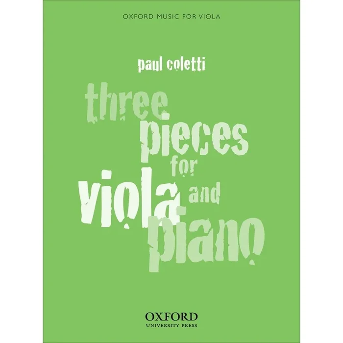 Coletti, Paul – Three Pieces for Viola and Piano