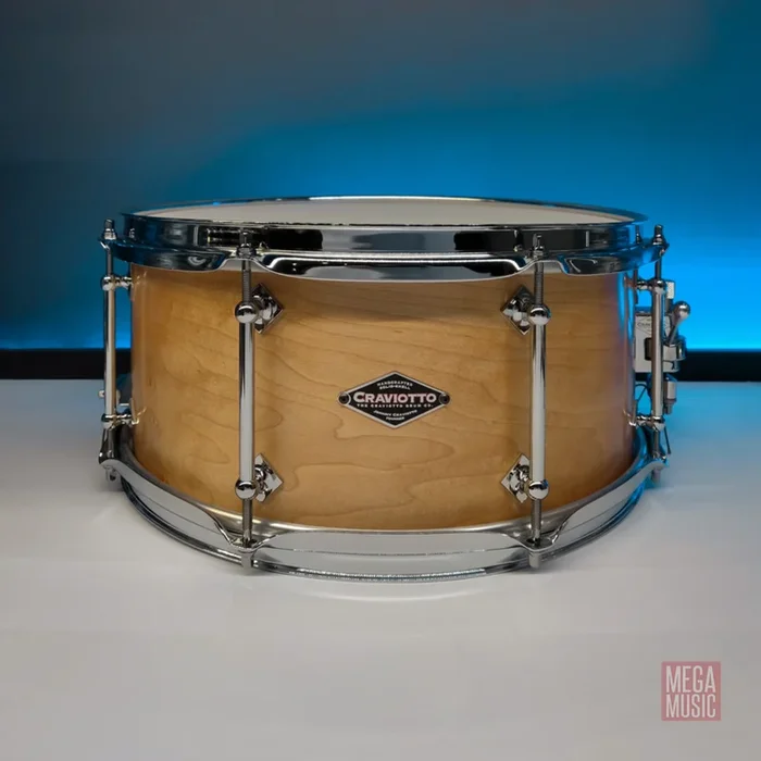 Craviotto Custom Shop Snare Drum 14 x 6.5 inch Maple 8-Lug with 30° Edges