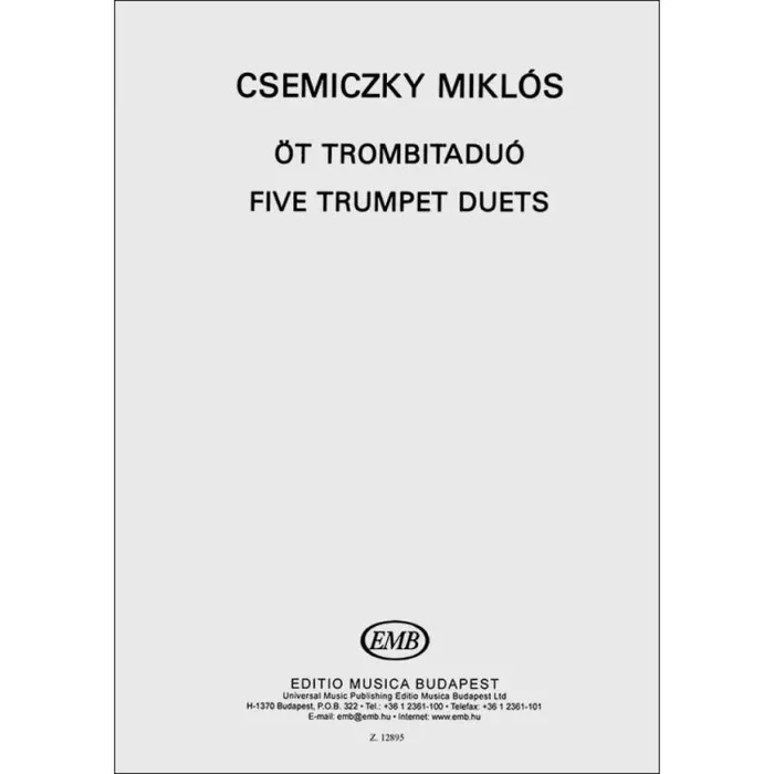 Csemiczky, Miklós – Five Trumpet Duos