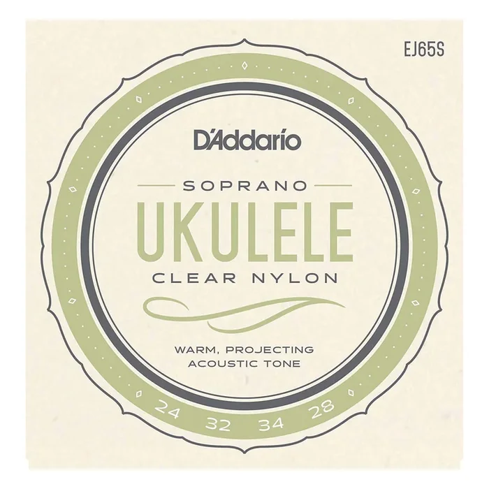 D’Addario EJ65S Pro-Arté Custom Extruded Nylon Ukulele Strings, Soprano