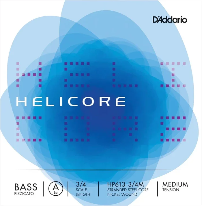 D’Addario Helicore Pizzicato Bass Single A String, 3/4 Scale, Medium Tension