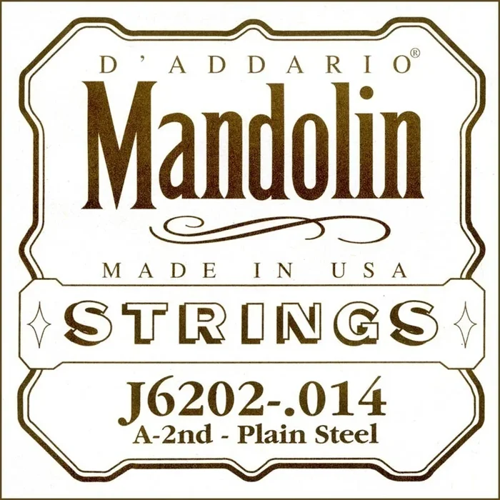 D’Addario J6202 Plain Steel Mandolin Single String, .011