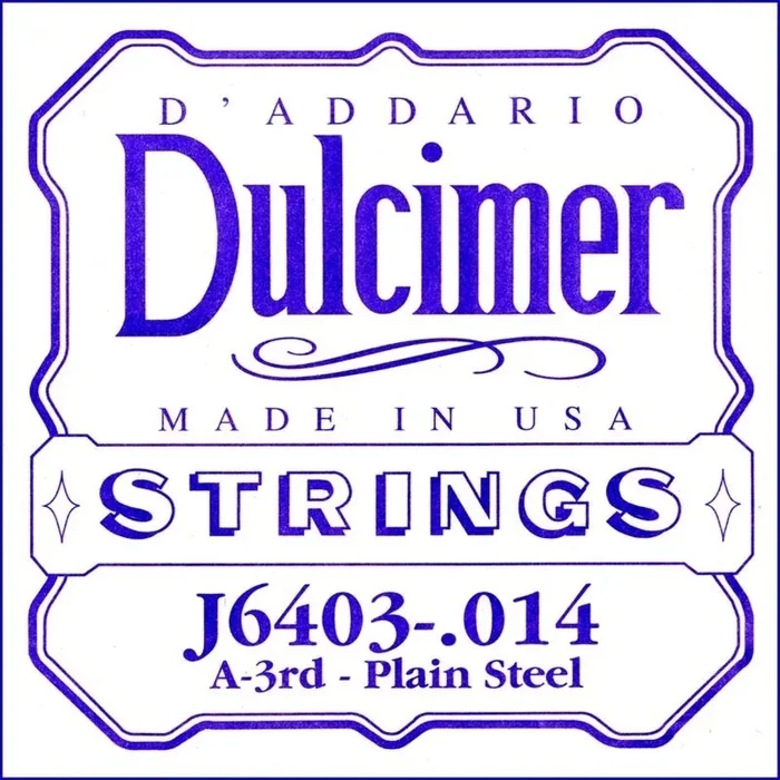 D’Addario J6403 Plain Steel Dulcimer Single String, .014