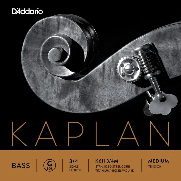 D’Addario Kaplan Bass Single G String, 3/4 Scale, Medium Tension