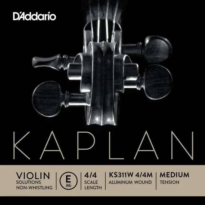 D’Addario Kaplan Non-Whistling Violin Aluminium Wound E String, 4/4 Scale