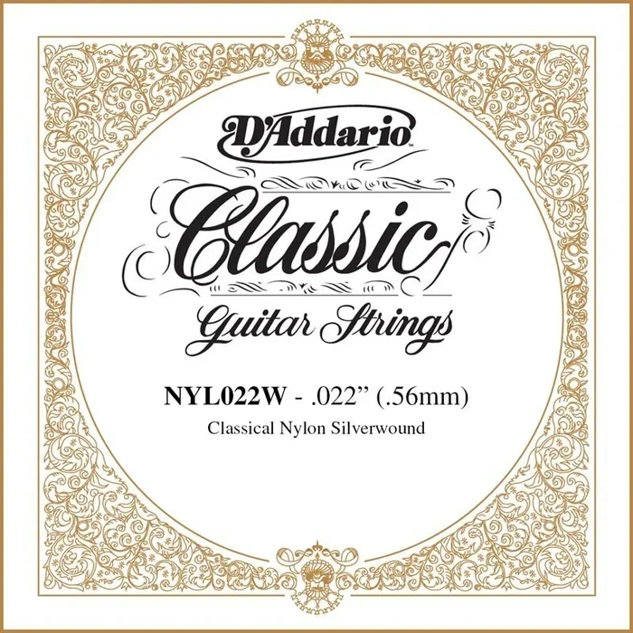D’Addario NYL022W Silver-plated Copper Classical Single String, .022