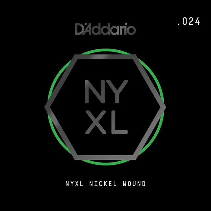 D’Addario NYXL Nickel Wound Electric Guitar Single String, .024