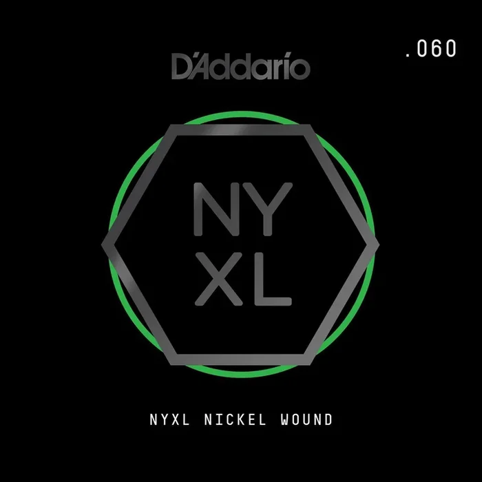 D’Addario NYXL Nickel Wound Electric Guitar Single String, .060
