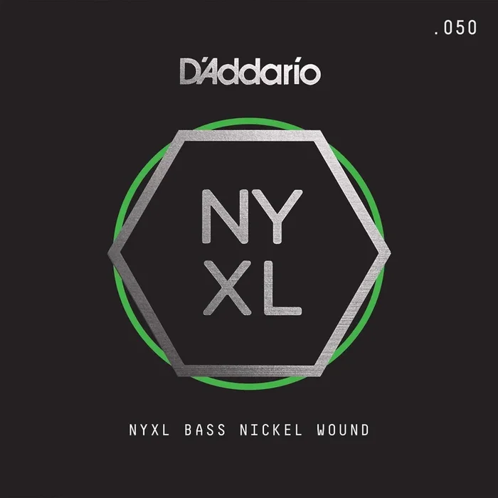 D’Addario NYXLB050, NYXL Nickel Wound Bass Guitar Single String, Long Scale, .050