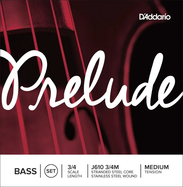 D’Addario Prelude Bass String Set, 3/4 Scale, Medium Tension