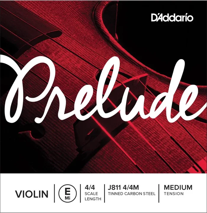 D’Addario Prelude Violin Single E String, 4/4 Scale, Medium Tension