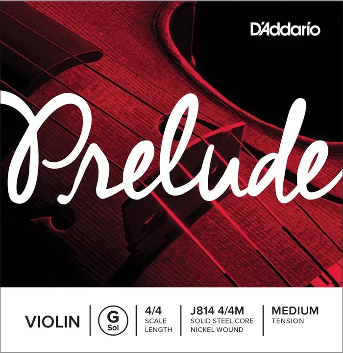 D’Addario Prelude Violin Single G String, 4/4 Scale, Medium Tension