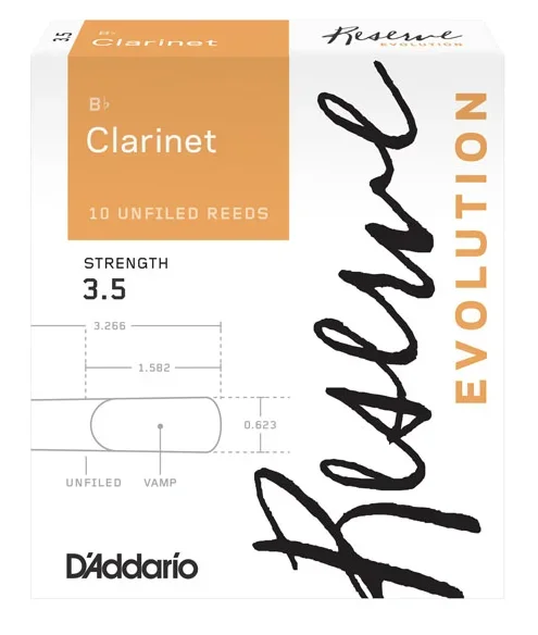 D’Addario Reserve Evolution Bb Clarinet Reeds (Box of 10)