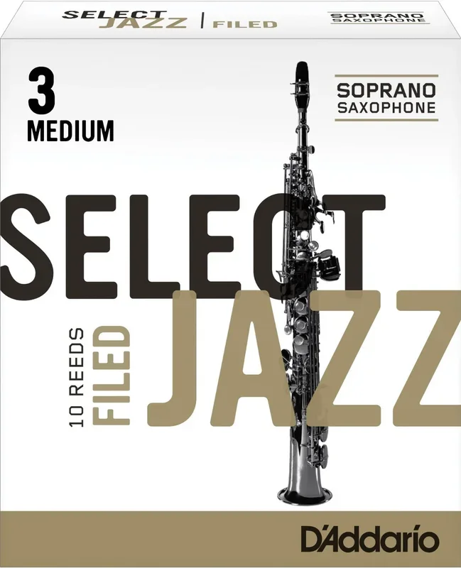 D’ADDARIO SELECT JAZZ FILED 3 MEDIUM SOPRANO SAXOPHONE REEDS