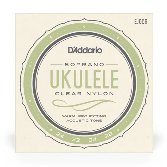 D’Addario Uke Strings Set – Clear Nylon – Soprano