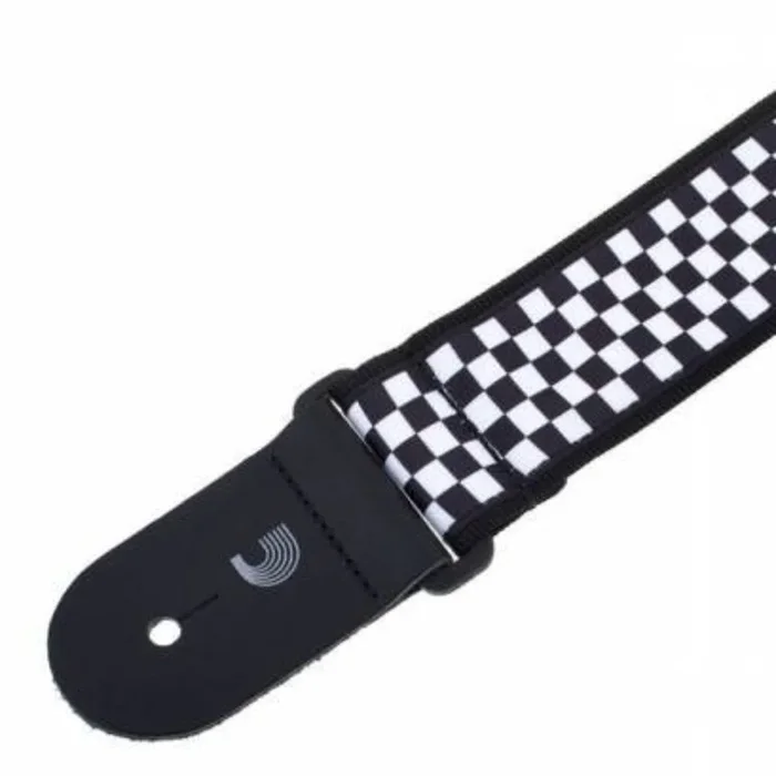 D’Addario West Coast Guitar Strap Checkered – 50C02