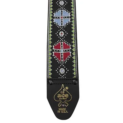 D’Andrea Ace Vintage Reissue Crossroads 2 Inch Vintage Reissue Guitar Strap – ACE12
