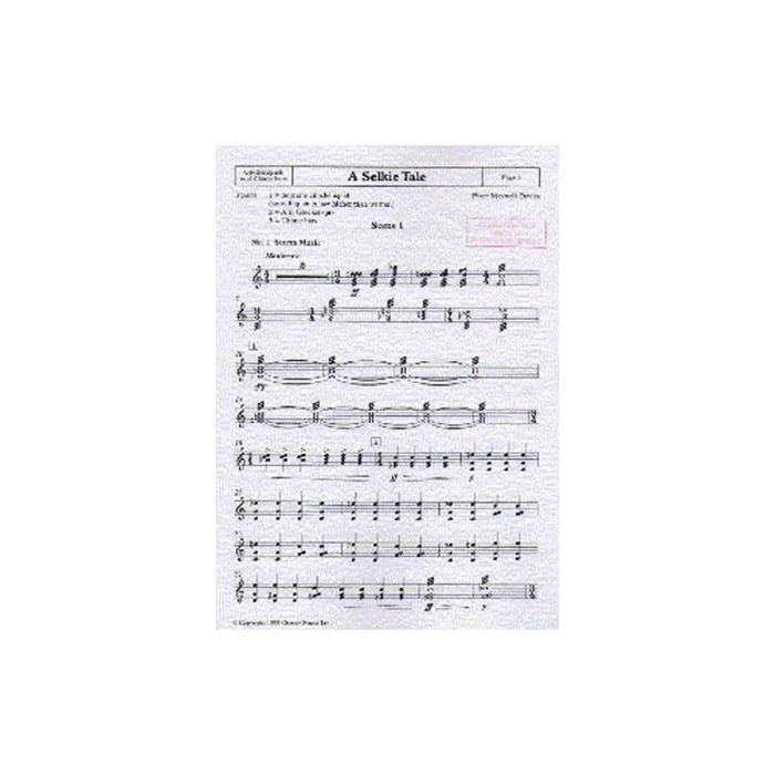 Davies, Peter Maxwell – A Selkie Tale – Glockenspiel and Chime Bars