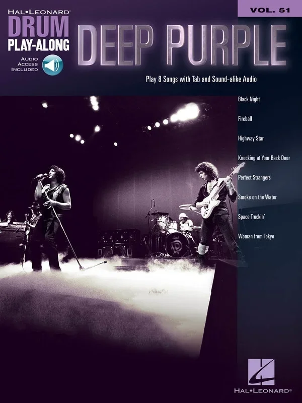 Deep Purple Drum Playalong V51 Book/Online Audio