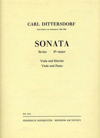Dittersdorf : Sonata In E Flat: Viola & Piano