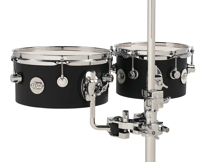 Drum Workshop Design Series Concert Tom 2-pack with mount – Black Satin