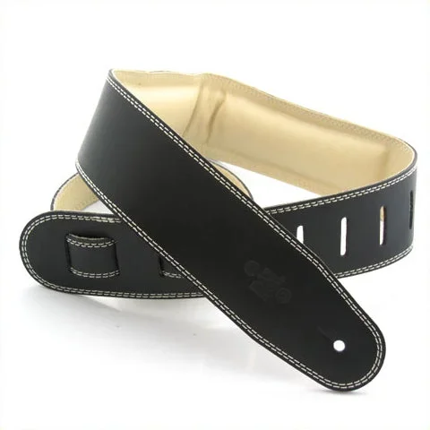 DSL 2.5 ” Guitar Strap Garment Padded, Black/Beige