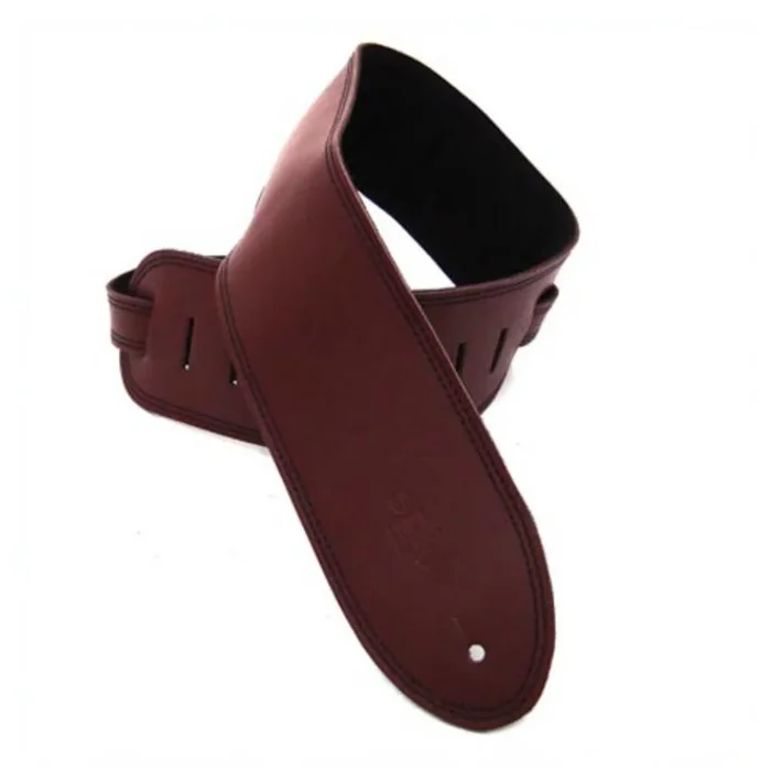 DSL Straps Premium Series Suede Guitar Strap 3.5in Leather & Padded Suede – Maroon/Black